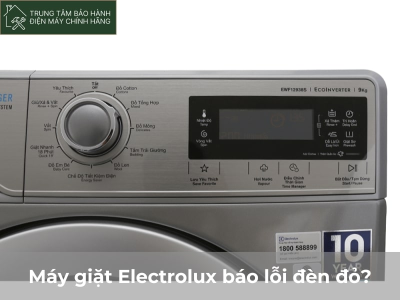 Máy giặt Electrolux báo lỗi đèn đỏ