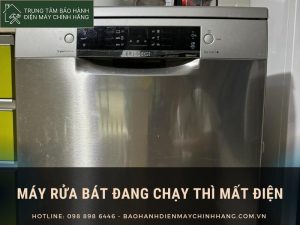 Máy rửa bát đang chạy thì mất điện: phương án xử lý nhanh chóng Máy rửa bát đang chạy thì mất điện