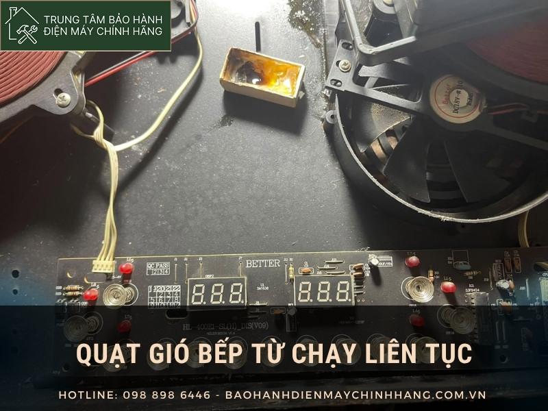 Quạt gió bếp từ chạy liên tục